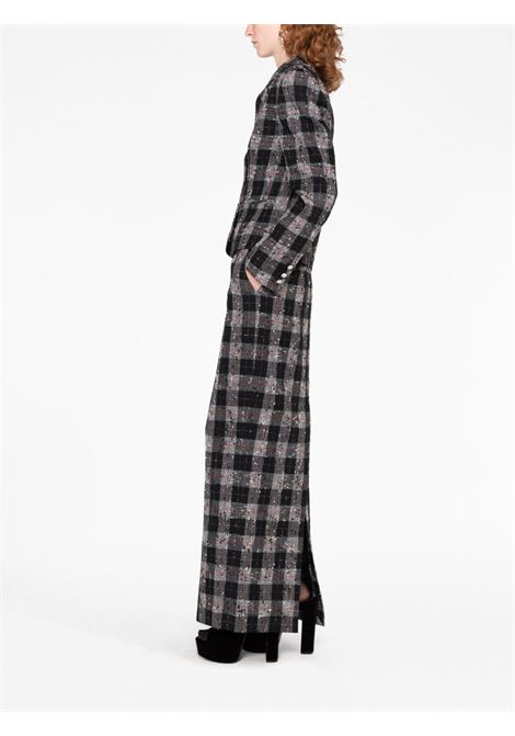 Black, grey and red checke maxi skirt - women ALESSANDRA RICH | FAB3461F4059900